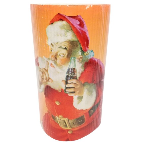 Vtg Coca Cola Christmas Santa Scottie Dog Corrugated Banner Shelf Display 24 Ft - Picture 8 of 10